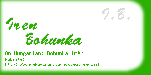 iren bohunka business card
